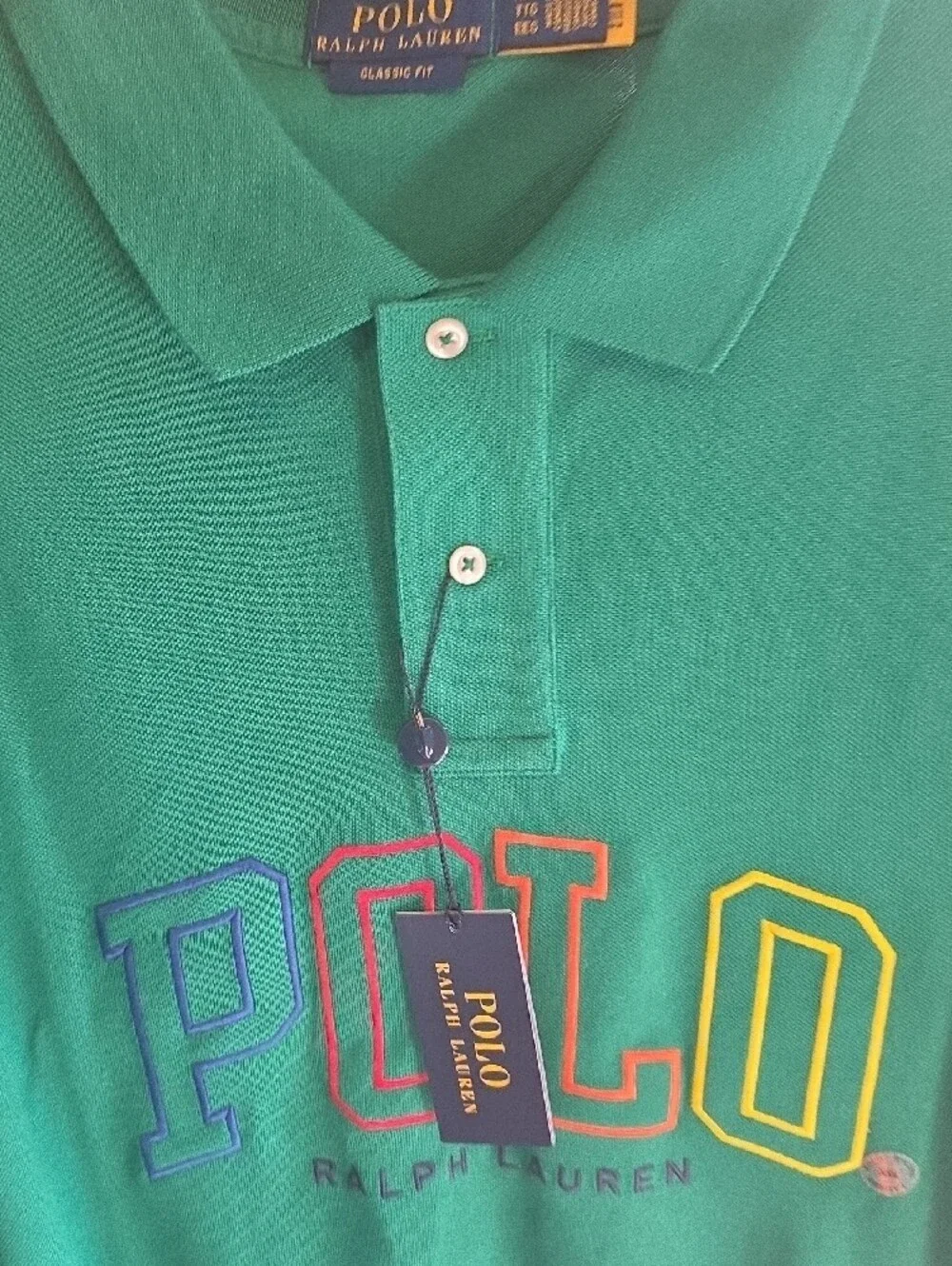 Polo by Ralph Lauren Green Logo Polo Shirt Size Xxl